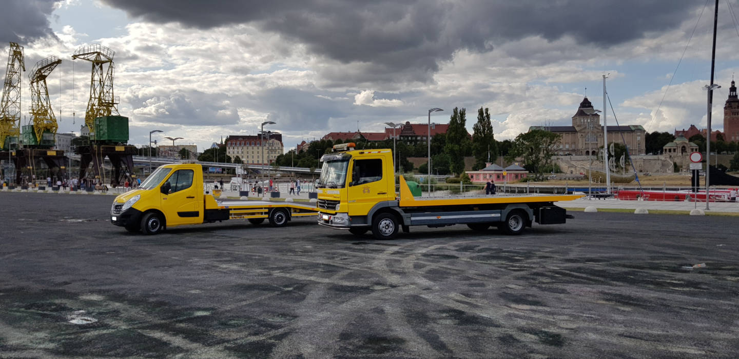 żółte samochody holownicze
